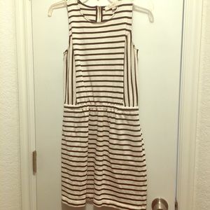 LOFT Sleeveless Striped Mini Dress